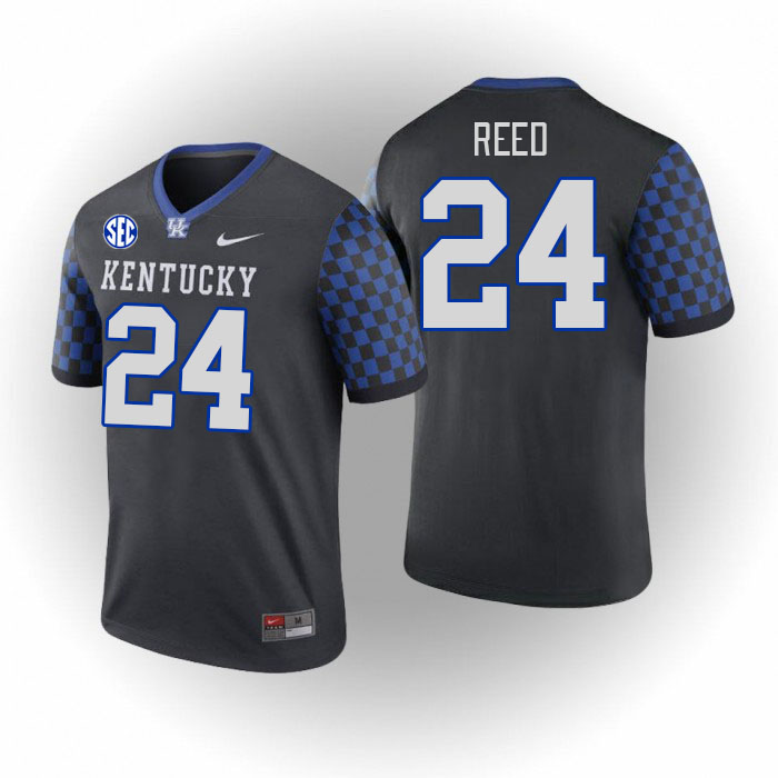 Men #24 Elijah Reed Kentucky Wildcats College Football Jerseys Stitched Sale-Black